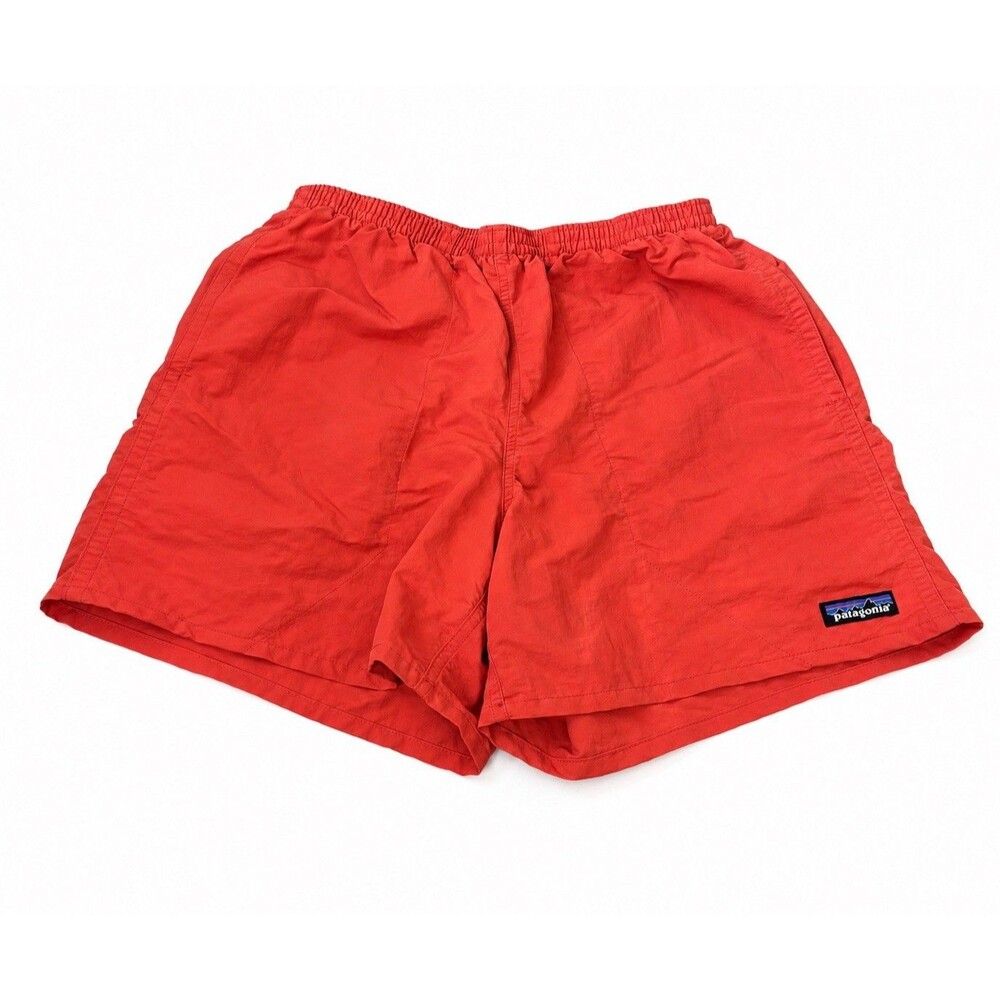 Patagonia Baggies Shorts Men’s Small 5” Inseam Red Orange Nylon Swim Hiking